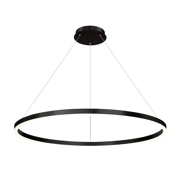 Eurofase Spunto Contemporary LED Chandelier, 1-Light, 2800 Lumens, Opal/Matte Black 31472-021 - main